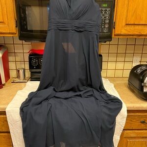 Elegant Navy Blue (Black) Evening Gown